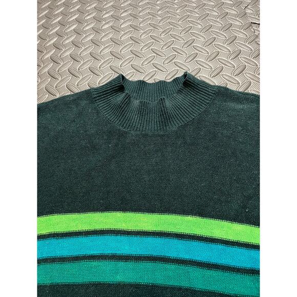 Free People Way Back Retro Striped Mock Neck Cropped Sweater Top XS - Picture 3 of 10